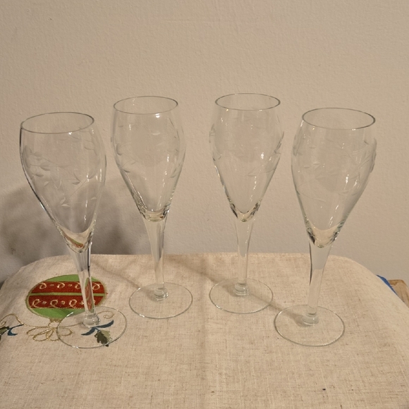 Princess House Champagne Flutes ,item # 598 - Picture 1 of 1